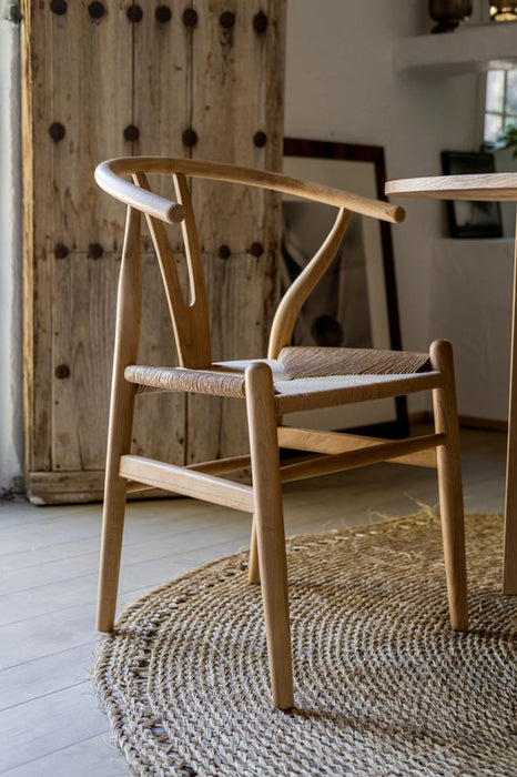 ANDREA HOUSE MU70002 SALMA Silla Madera de Olmo y Cordón De Papel