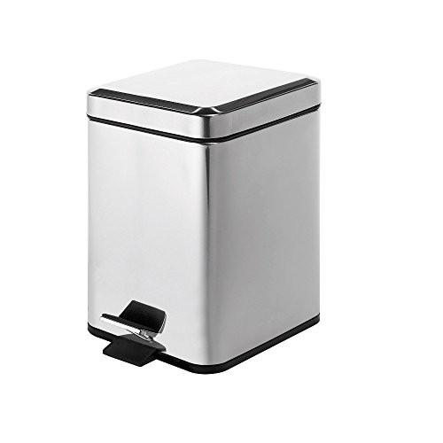 GEDY 23091300000 ARGENTE Papelera Cuadrada 5 litros