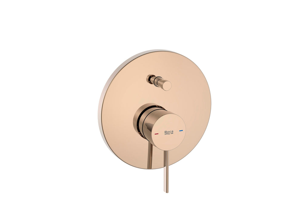 ROCA A5A0B9ERG0 ONA Grifo Monomando Empotrable Baño-Ducha Sin Cuerpo Empotrado Oro Rosa