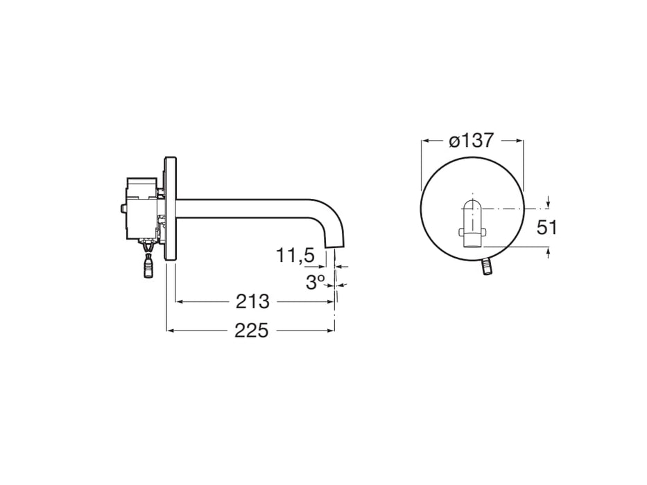 ROCA A5A4702C00 SENTRONIC Grifo Electrónico Empotrable Lavabo Cromo