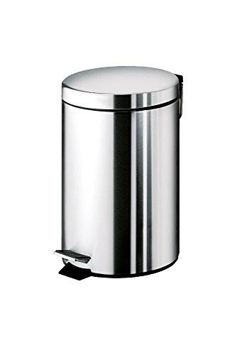 GEDY 26091300000 ARGENTA Papelera redonda 3 litros con pedal Cromo