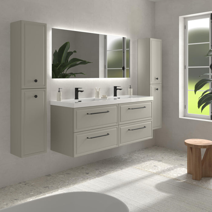SALGAR 121802 RUNA Mueble+Lavabo TOSCANA 140cm Gris mate