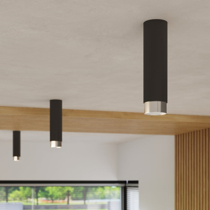 SOLLUX SL.1409 Lámpara de techo NERO 22,5 negro/cromo negro/cromo