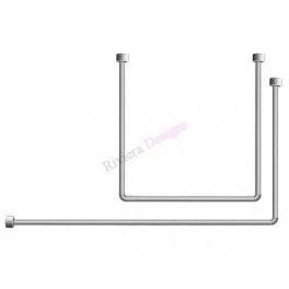 GEDY 9317801310 Barra Ang Univ 80X80X80 D 25 Cromo Blister