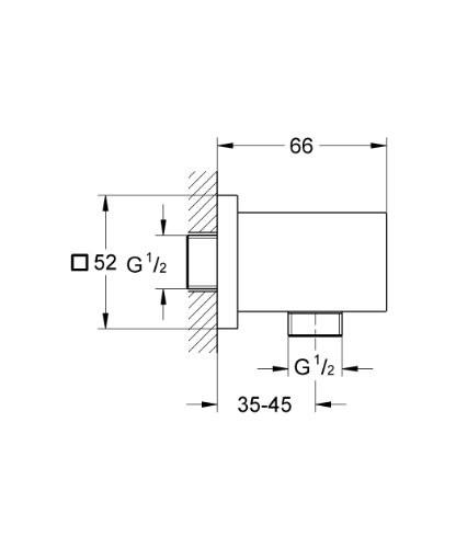 GROHE 27 704 000 EUPHORIA Cube codo de salida