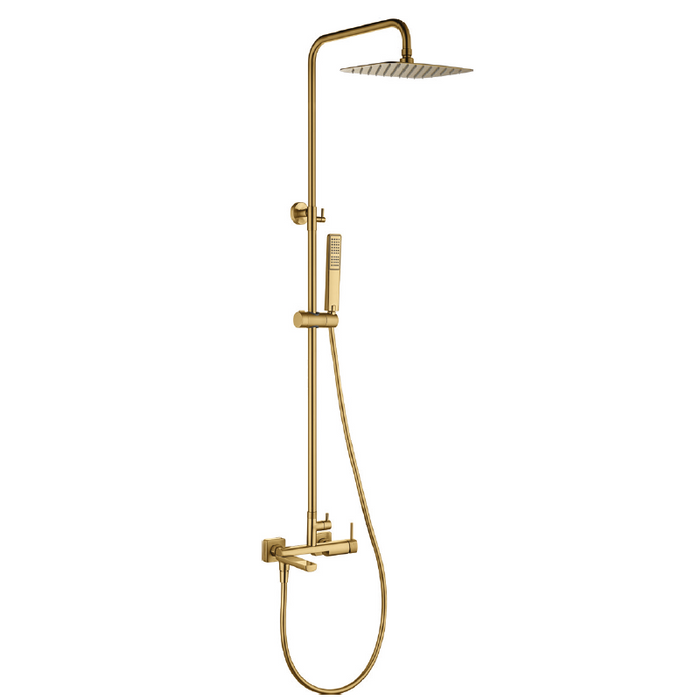 IMEX BDF065-B/OC FIRENZE-SASSARI Monomando Conjunto Baño Ducha Oro Cepillado