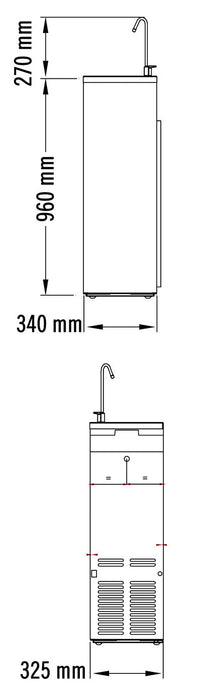 MEDICLINICS FA0050C Fuente de Agua Fría 55 l