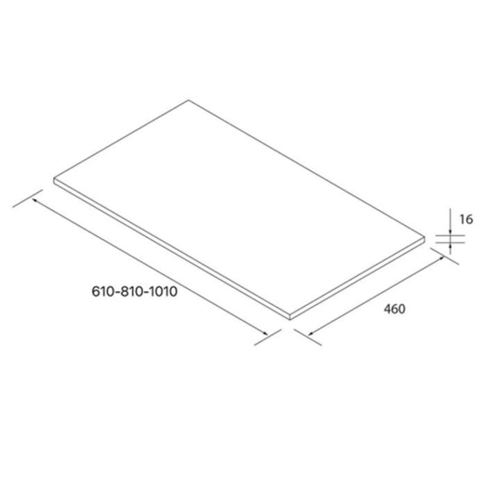 SALGAR SILANE Mueble de Baño con Tapa Encimera Color Blanco Satinado Tirador Anodizado