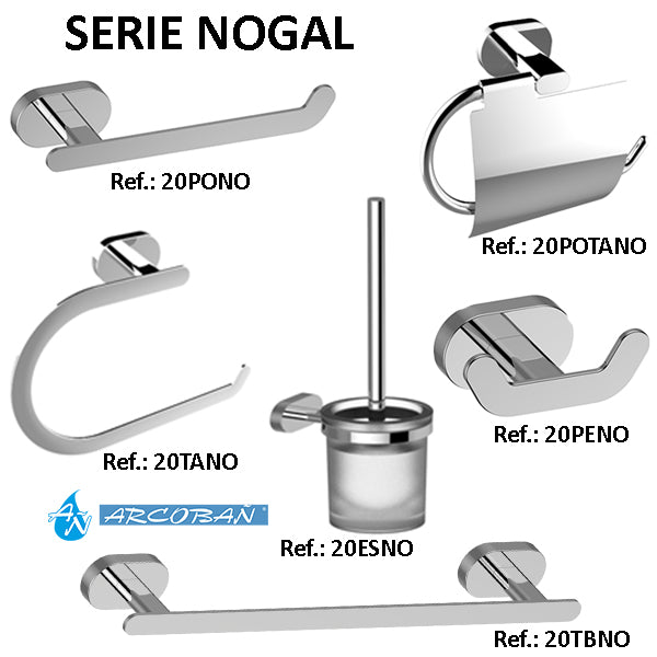 ARCOBAÑ 20TBNO NOGAL  Toallero De Barra Inox