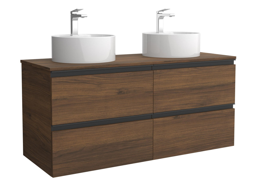 SALGAR 115979 BEQUIA METAL Mueble de Baño 140cm Nogal