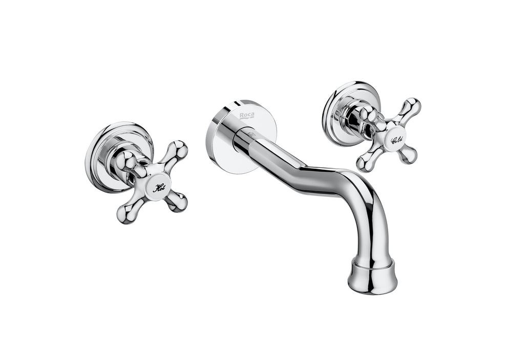 ROCA A5A474BC00 CARMEN Grifo Bimando Empotrable Lavabo Cromo