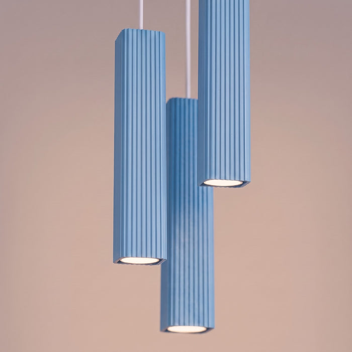 SOLLUX SL.3297 Lámpara Colgante Rayo 3P Azul Celeste