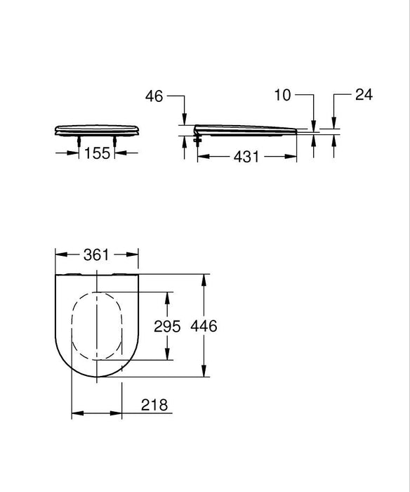 GROHE 39 577 001 ESSENCE Tapa Con Asiento De Caída Amortiguada Blanco Alpino