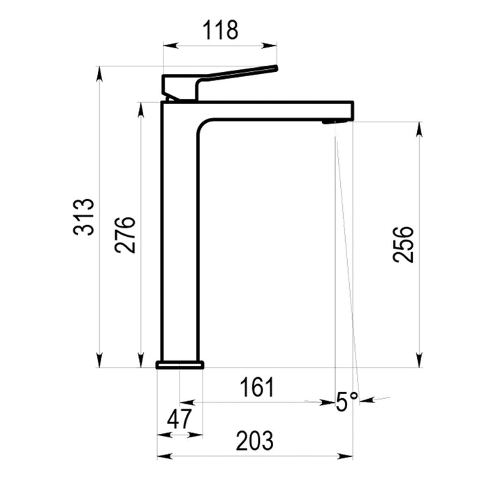 PRESTO 7915519 Koa lavabo alto PVD Oro