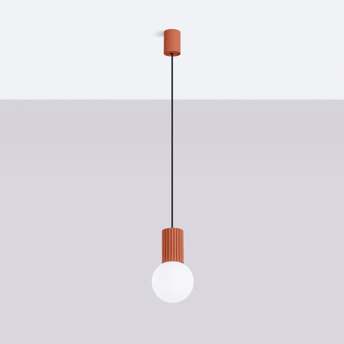SOLLUX SL.1729 HALO Lámpara Colgante 1 Rojo Ocre