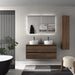 SALGAR 115957 BEQUIA METAL Mueble de Baño 2 pozas Porcelana 120cm Nogal