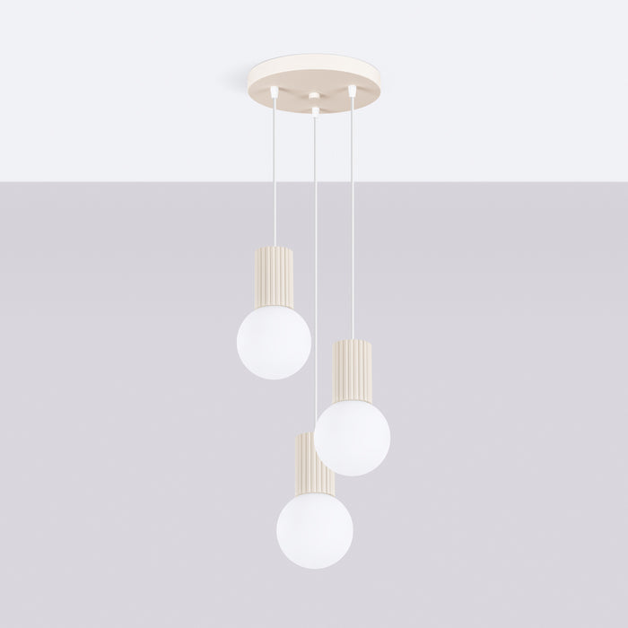 SOLLUX SL.1720 HALO Lámpara Colgante 3p Beige