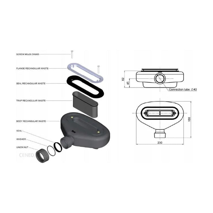 ROCA A27L039000 HELIOS/AQUOS Válvula Plato Ducha