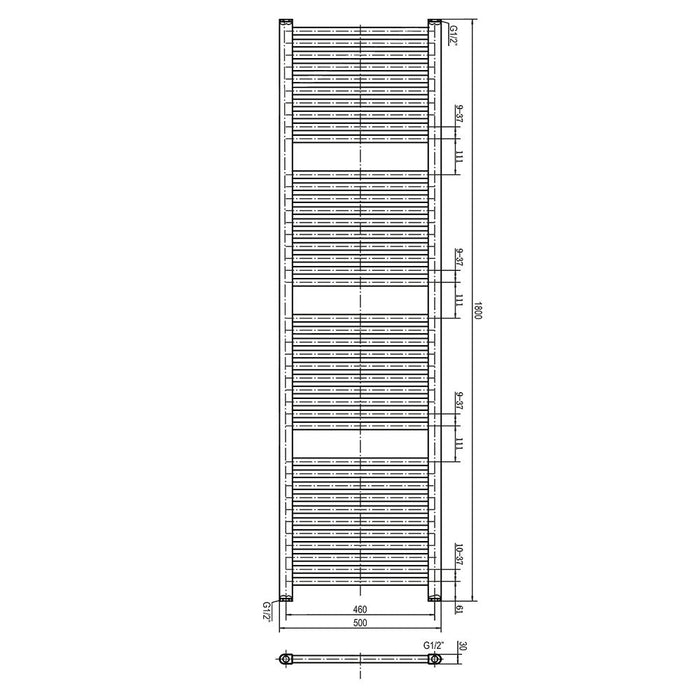 LLAVISAN L307464 Toallero Secatoallas para Circuito Agua Caliente Blanco