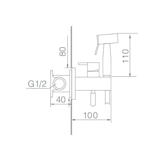 IMEX RDM001 MUNICH Grifo de Bidé Empotrado Cromo