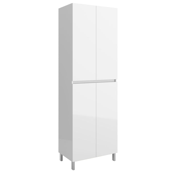 SALGAR 112585 INFINITY Armario Pie 4 Puertas Fondo 37 cm Blanco Mate