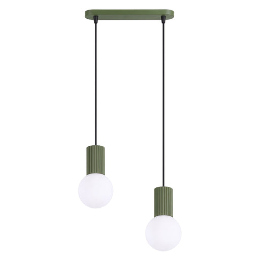 SOLLUX SL.1984 Lámpara Colgante Halo 2L Verde Oliva