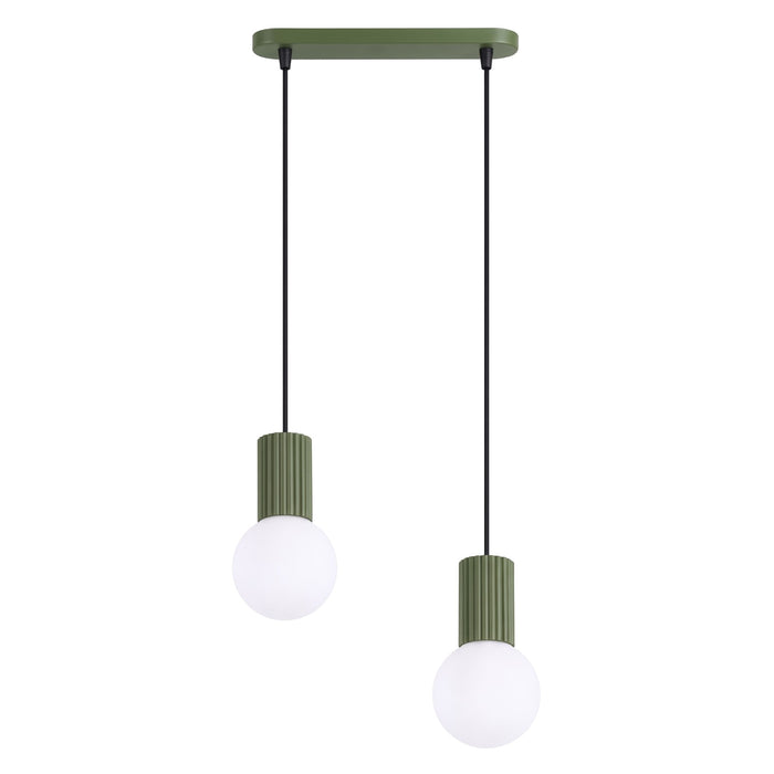 SOLLUX SL.1984 Lámpara Colgante Halo 2L Verde Oliva