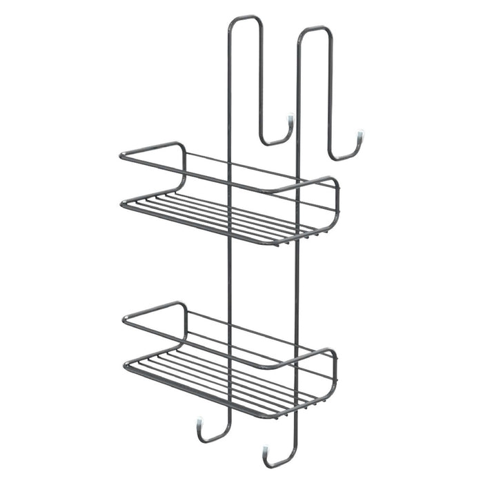 GEDY 24851300900 Portaobjetos Doble para Colgar Cromo