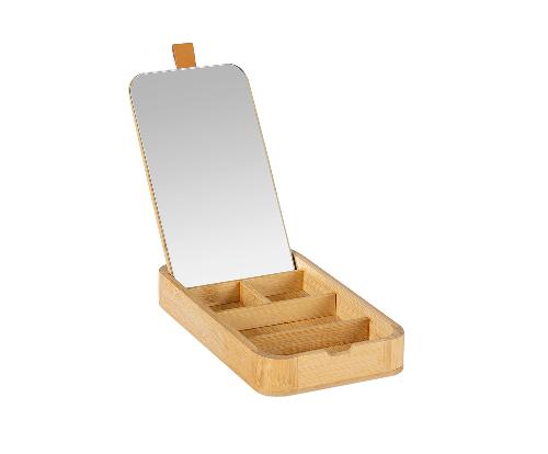 ANDREA HOUSE AX23005 Joyero Bambú Con Espejo 24X3,3X14