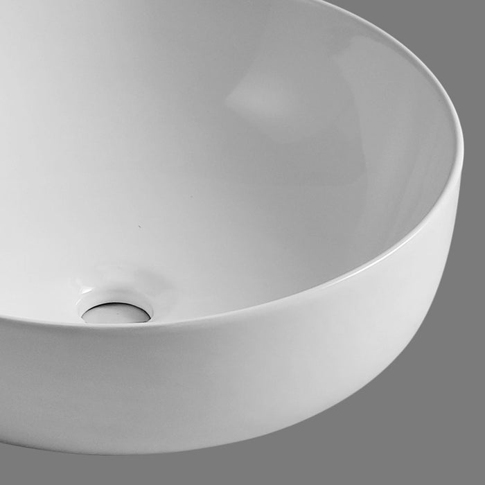 LLAVISAN 509084 Lavabo Sobrencimera Redondo 35X35X11 Blanco