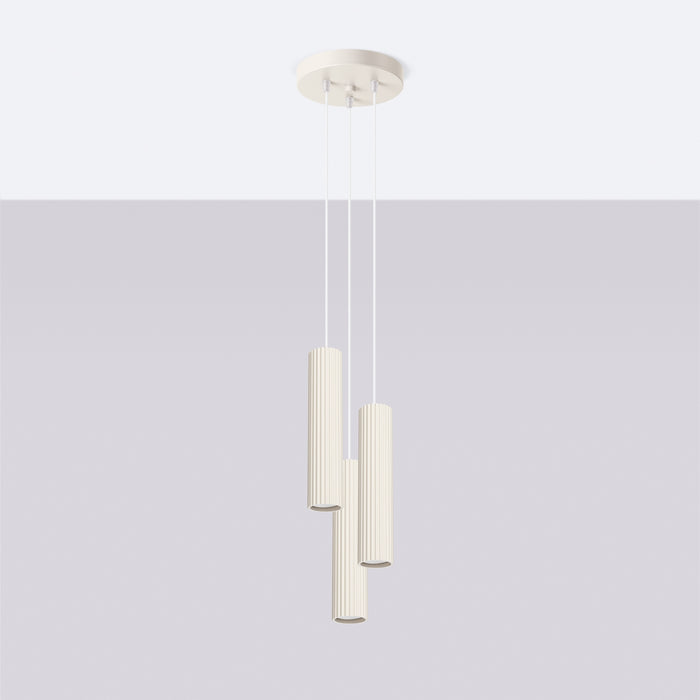 SOLLUX SL.1595 KARBON Lámpara Colgante 3p Beige