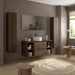 SALGAR 116061 BEQUIA PLUS METAL Mueble de Baño 1 poza Porcelana 120cm Nogal