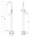 RAMONSOLER 918503SOC ADAGIO Grifo Monomando de Columna para Baño-Ducha Sin Equipo de Ducha Oro Cepillado