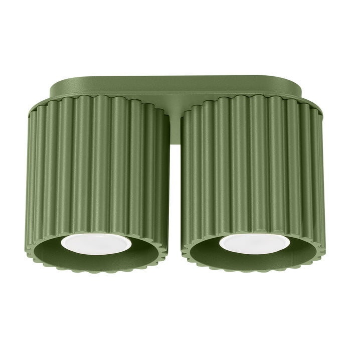 SOLLUX SL.1795 AURA Lámpara De Techo 2 Verde Oliva Gu10