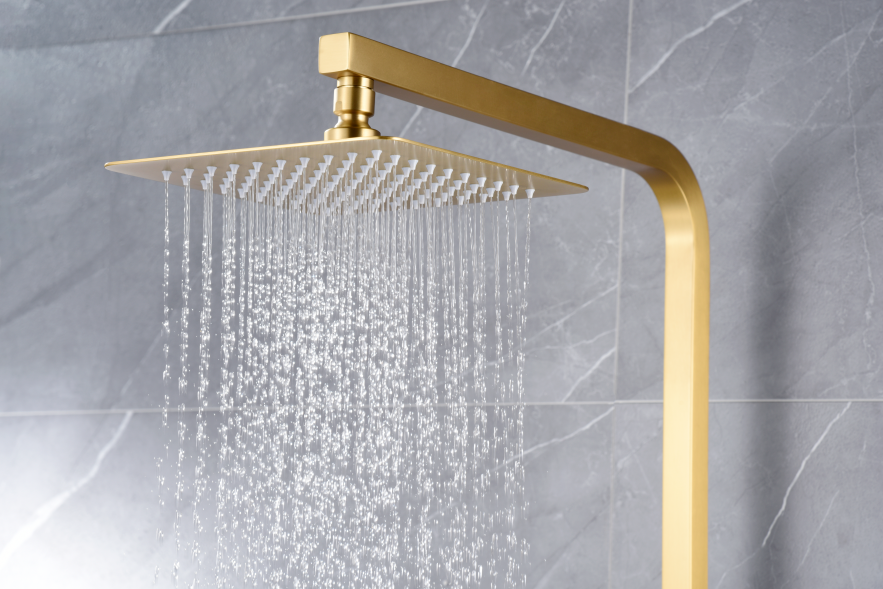 IMEX BDP048/OC PISA Conjunto Ducha Monomando Oro Cepillado