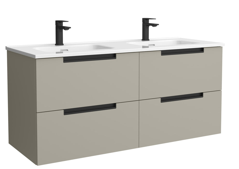 SALGAR 121981 LENI Mueble+Lavabo IBON 2 Senos 120cm Gris mate