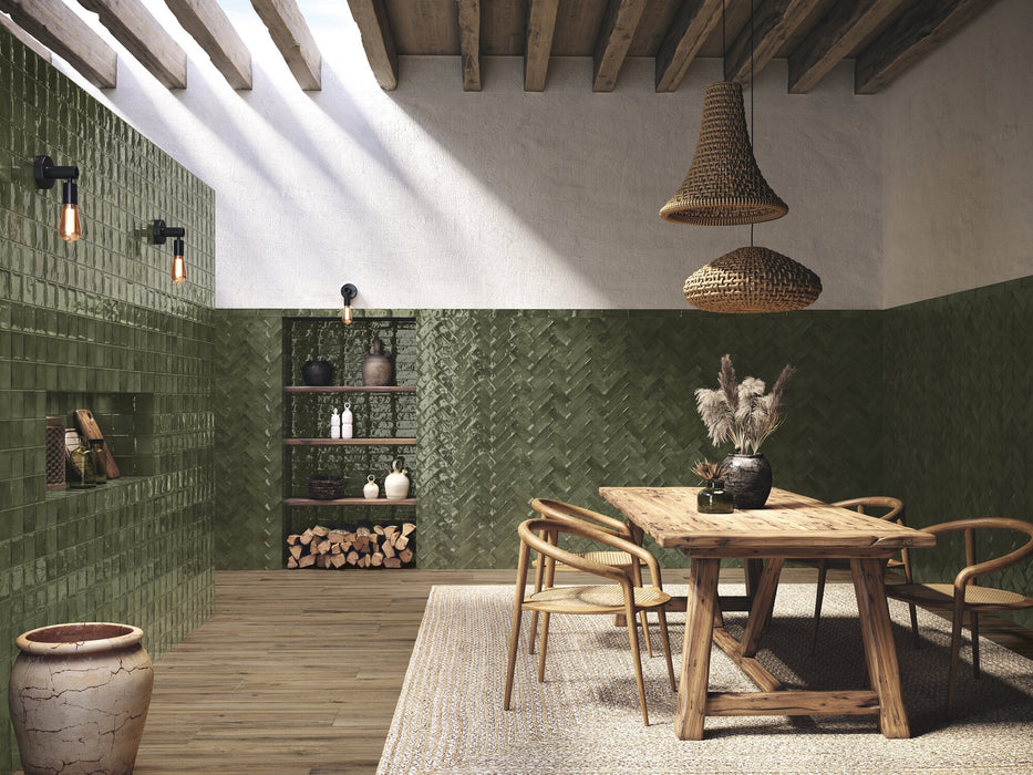 CARMEN A039206 SEVILLE GREEN 6,5x20 Azulejo Esmaltado