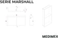 MEDIMEX HOR006/NG MARSHALL Hornacina Con Estante Y Led 33x63 Negro Mate