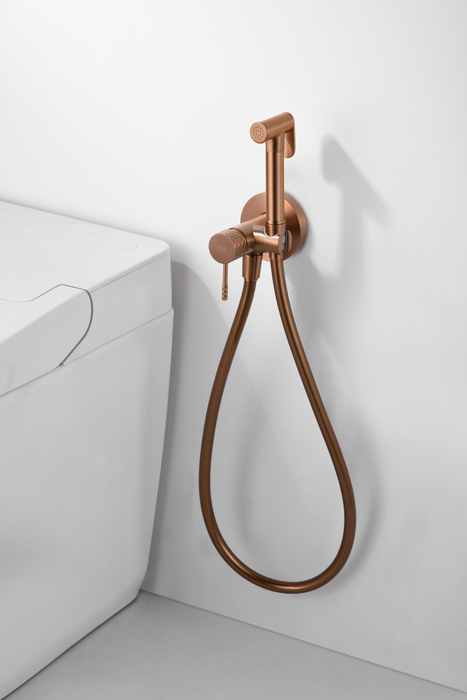 IMEX RDG053/ORC GÉNOVA Grifo Monomando WC Empotrado de Bidé Oro Rosa Cepillado