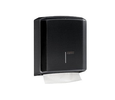 MEDICLINICS DT2106B Dispensador Negro de Papel Toalla 400- 600 U C/Z
