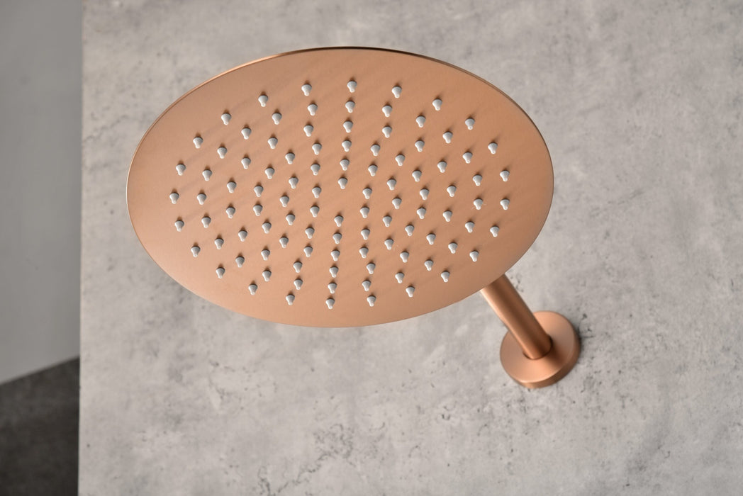 IMEX GTM039/ORC MONZA Conjunto Grifo Ducha Termostático Empotrado Oro Rosa Cepillado