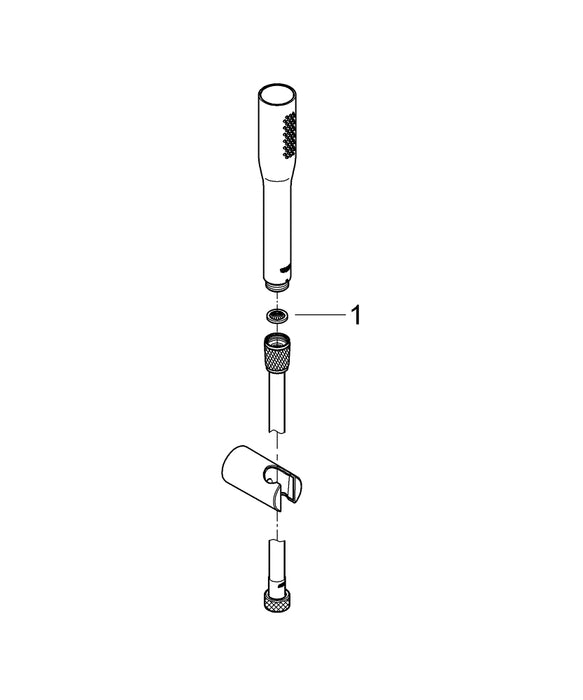 GROHE 26 687 243 TEMPESTA 250 Cube Conjunto de ducha con brazo mural 380 mm, 1 chorro Negro Mate
