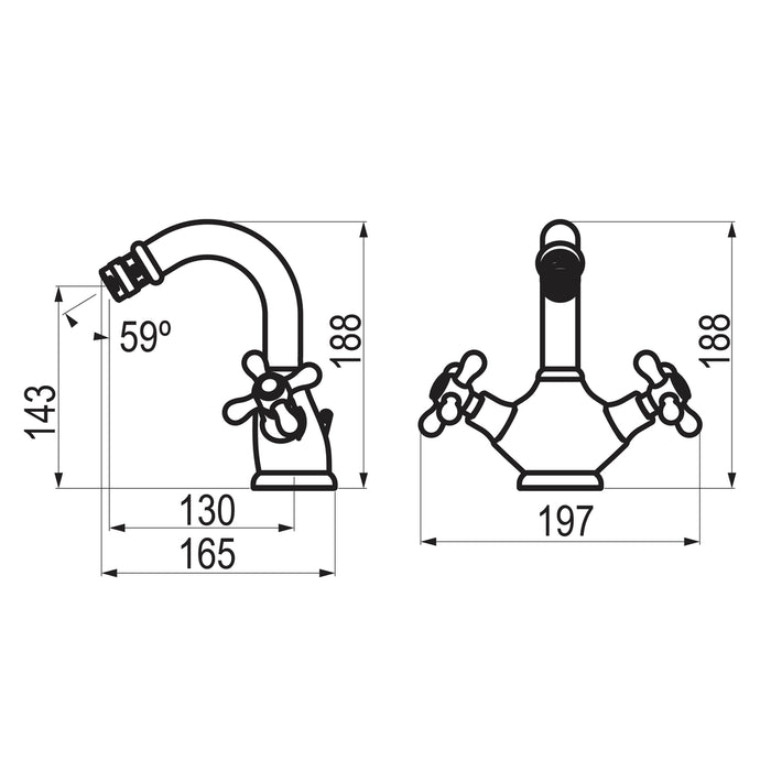 PRESTO 6228300 1929 bidet Cromo