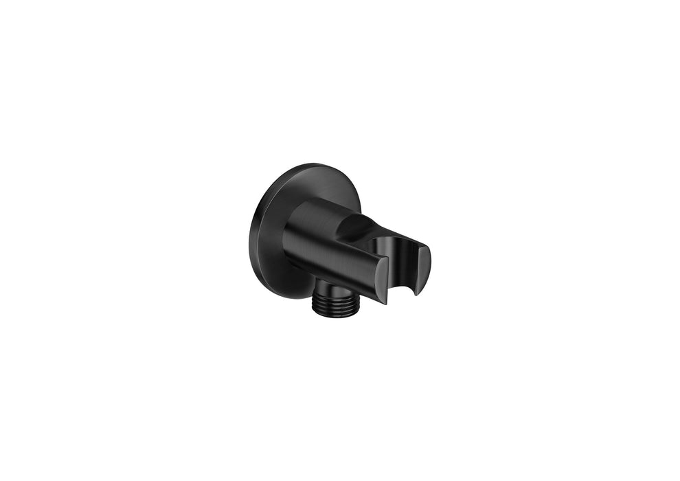 ROCA A5B5250NM0 AQUA Toma de Agua de 1/2" para Flexible de Ducha con Soporte Negro Titanio Cepillado