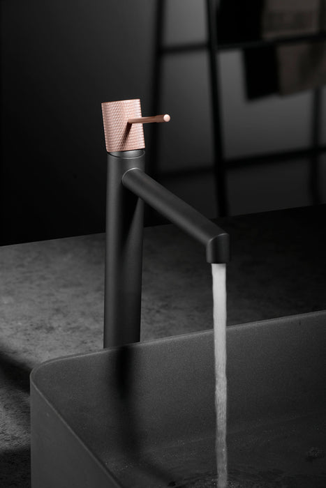 IMEX BDD038-3GC LINE Grifo de Lavabo Alto Gris Champagne