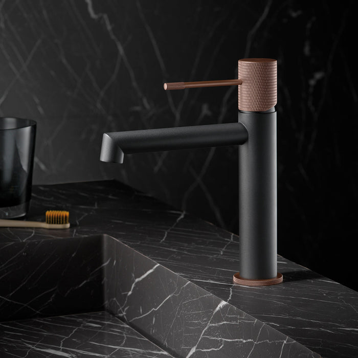 IMEX BDD038-1GC LINE Grifo de Lavabo Gris Champagne