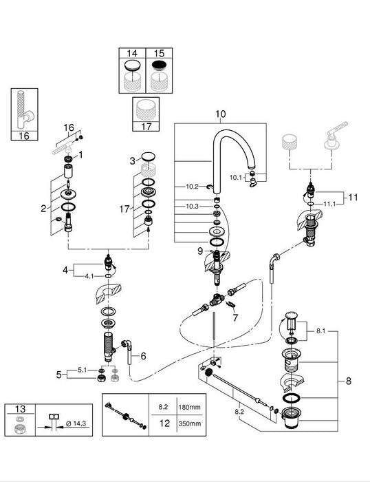 GROHE 25 241 003 EUROSMART Monomando para baño y ducha 1/2" cromo