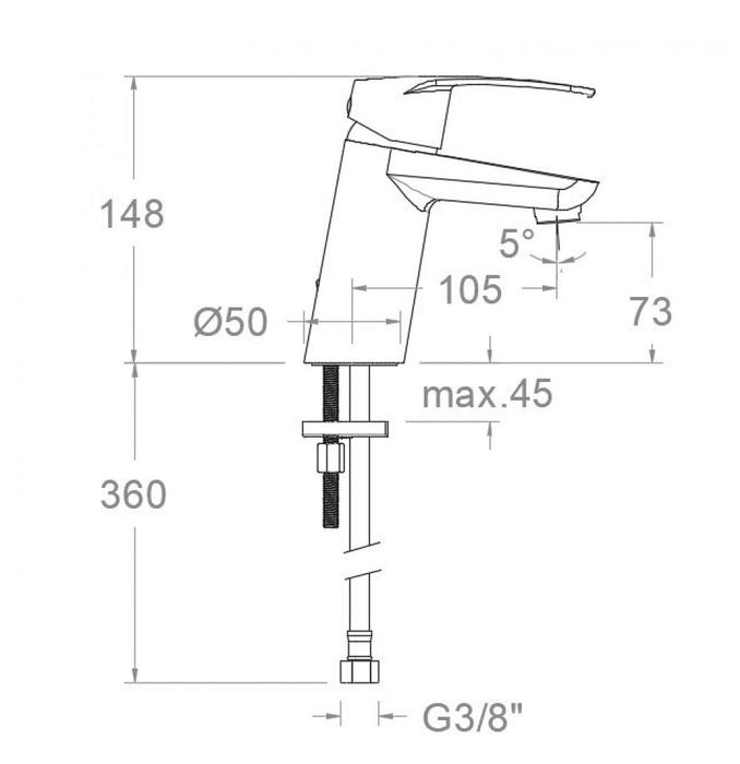 RAMONSOLER 570101 NEW FLY Grifo Monomando Lavabo Cromo