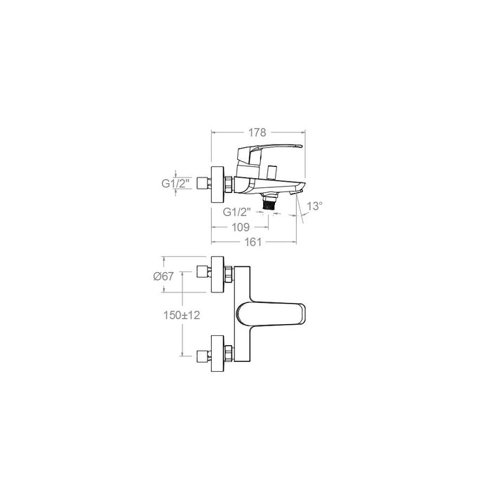 RAMONSOLER 570502S NEW FLY Grifo Monomando Bañera Sin Equipo Sin Equipo Cromo