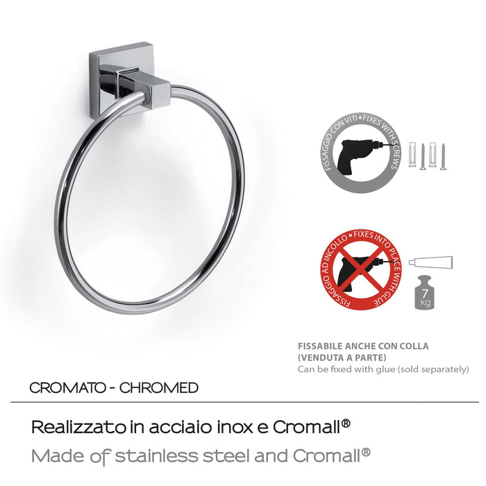GEDY OI701300000 OLIMPO Toallero Argolla Cromo